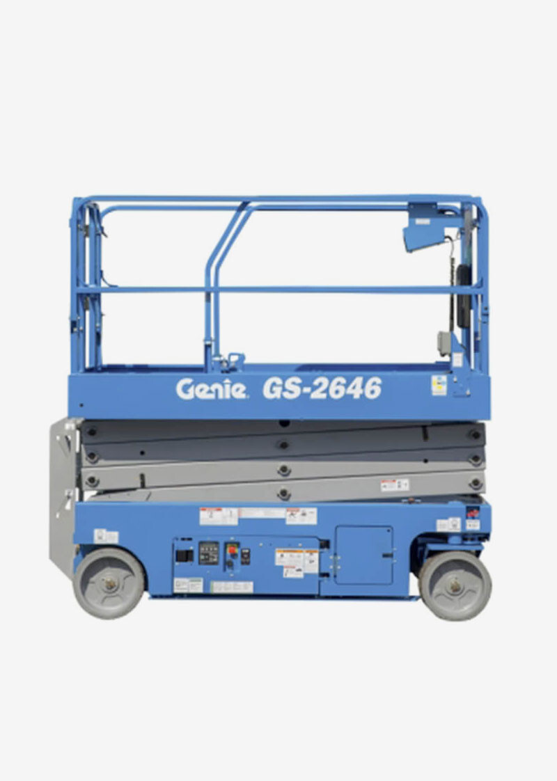 baterijska dvizna ploscad GENIE GS2646-1 škarjasta baterijska dvižna ploščad najem
