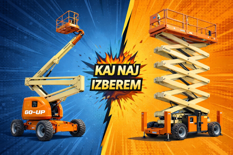Dvižna košara ali škarjasta ploščad – katero izbrati za delo na višini?